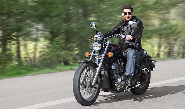 Motorradfahrer im Bayerwald Motorradfahrer im Bayerwald